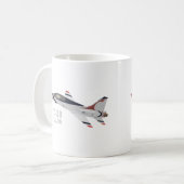 T-38 Talon Jet Trainer Flugzeug Kaffeetasse (Vorderseite Links)