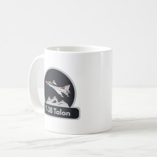 T-38 Talon Jet Trainer Flugzeug Kaffeetasse (Vorderseite Links)