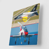 T-45C GOSHAWK QUADRATISCHE WANDUHR (Winkel)