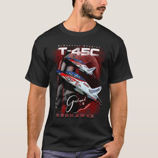 T-45C Goshawk Redhawks USAF Navy Fighterjet T-Shirt (Vorderseite)