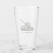 T-62 Modell 1972 Hauptglas für den Kampftank Pint Glas (Rückseite)