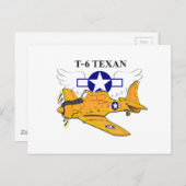 T-6 Texan Postkarte (Vorne/Hinten)