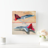 T-7A RED HAWK QUADRATISCHE WANDUHR (Zuhause)