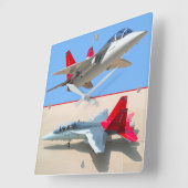 T-7A RED HAWK QUADRATISCHE WANDUHR (Winkel)