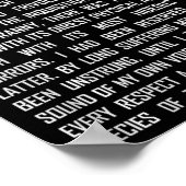 T And The Pendulum Edgar Allan E Etry Excerpt Prem Poster (Ecke)