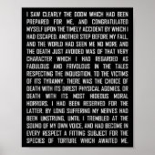 T And The Pendulum Edgar Allan E Etry Excerpt Prem Poster (Vorne)