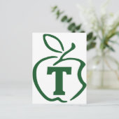 T-Apfel Postkarte (Stehend Vorderseite)