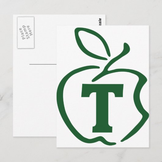 T-Apfel Postkarte (Vorne/Hinten)