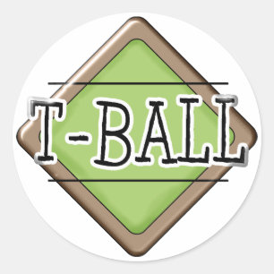 T-Ball Diamond Runder Aufkleber
