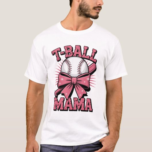 T-Ball Mama Mütter Day T-Shirt (Vorderseite)
