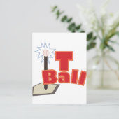 T-Ball Postkarte (Stehend Vorderseite)