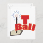 T-Ball Postkarte (Vorne/Hinten)