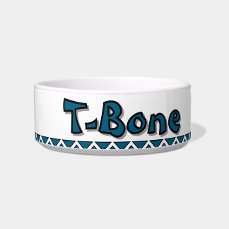 "T-BONE" - PERSONALISIERTE KERAMIK-HUNDESCHALE NAPF