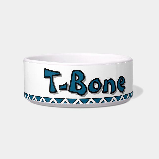 "T-BONE" - PERSONALIZED CERAMIC PET BOWL NAPF (Links)