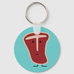 T-Bone-Steak Fleisch Protein gegrilltes Rindfett K Schlüsselanhänger