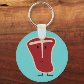 T-Bone-Steak Fleisch Protein gegrilltes Rindfett K Schlüsselanhänger (Vorderseite)