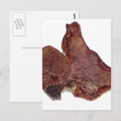 T-Bone-Steak Postkarte (Vorne/Hinten)
