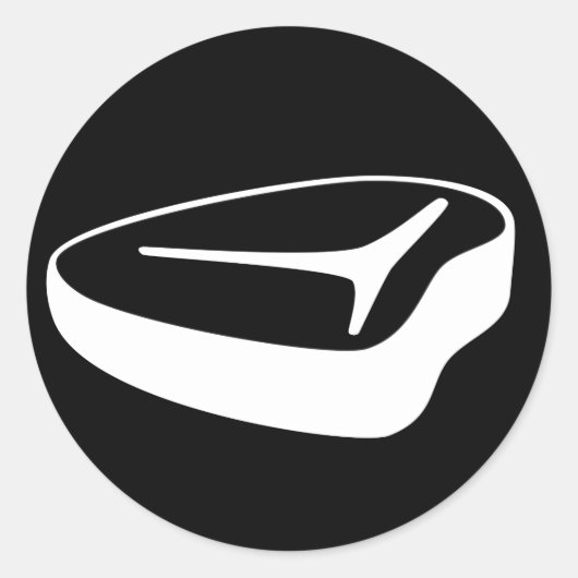 T-Bone Steak Rundaufkleber (klein) Runder Aufkleber (Vorderseite)