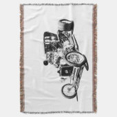 T Bucket Time Blanket Decke (Vorderseite Vertikal)