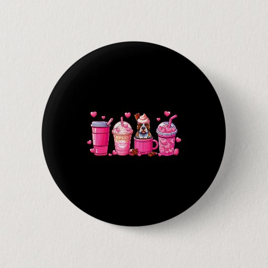 T Bull Inside Cup Coffees Lover Valentine's Day He Button (Vorderseite)