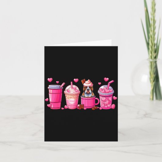 T Bull Inside Cup Coffees Lover Valentine's Day He Karte (Vorderseite)