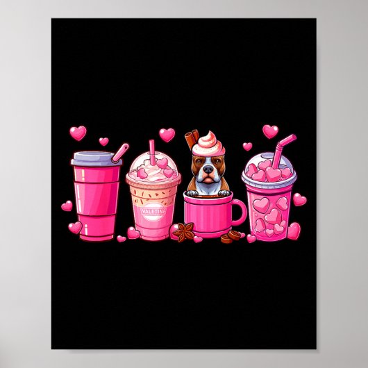T Bull Inside Cup Coffees Lover Valentine's Day He Poster (Vorne)