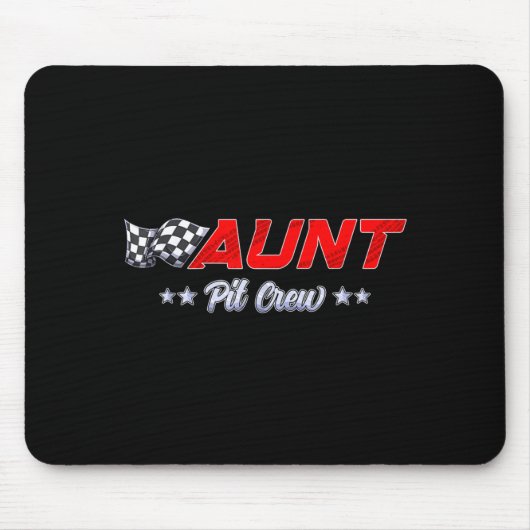 T Crew Aunt Race Car Family Matching Racing Birthd Mousepad (Vorne)