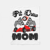 T Crew Mom Racing Car Birthday Boy Family Matching Fleecedecke (Vorderseite)