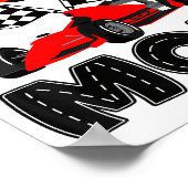 T Crew Mom Racing Car Birthday Boy Family Matching Poster (Ecke)