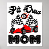 T Crew Mom Racing Car Birthday Boy Family Matching Poster (Vorne)
