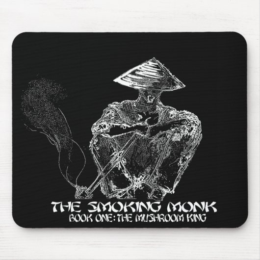 T.D.A.C die rauchende Mönch-Mausunterlage Mousepad (Vorne)