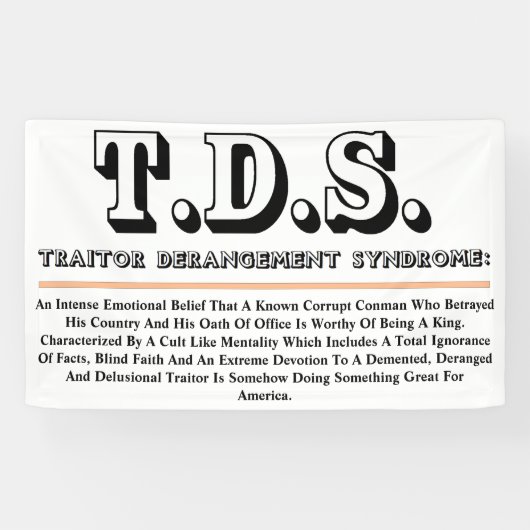 T.D.S. TRAITOR DERANGEMENT SYNDROM BANNER (Horizontal)