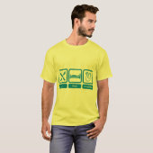 T der Männer Farb(essen Sie, schlafen Sie, T-Shirt (Vorne ganz)