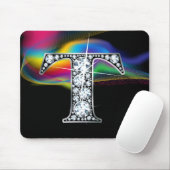 "T" Diamantblende mit Rainbow Swirl Mousepad (Mit Mouse)