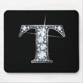 "T" Diamond Bling Mousepad (Vorne)