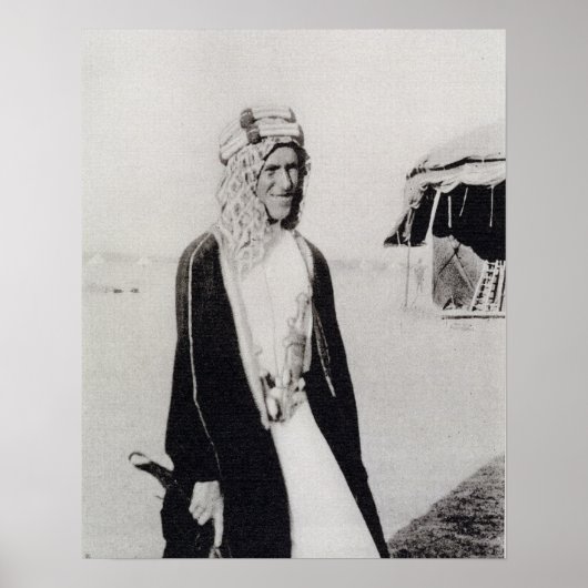 T. E. Lawrence in Arab Dress (b/w-Foto) Poster (Vorne)