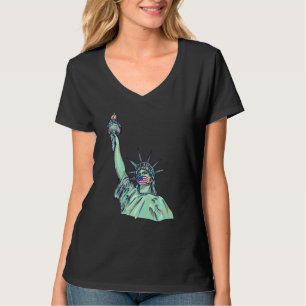 T Freiheitsstatue mit Gesichtsmaske T-Shirt