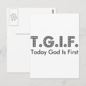 T.G.I.F. POSTKARTE (Vorne/Hinten)