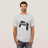 T-Gray-T - Shirt mit Black PlayStation-Controller (Vorne ganz)