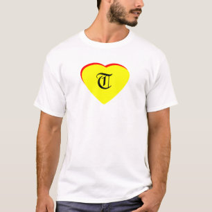 "T" Herz-Gelb-Hochzeit Einladung des MUSEUMS T-Shirt