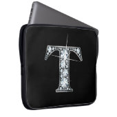 T-Imitate-"Diamant"-Monogramm Laptopschutzhülle (Vorne Rechts)