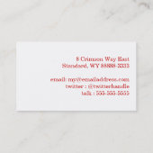 T - Initiale auf Rot Visitenkarte (Rückseite)