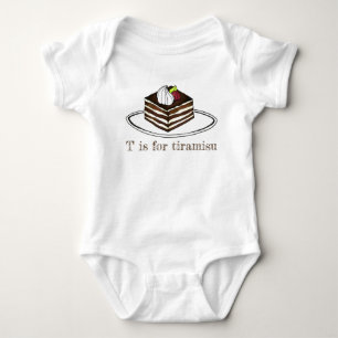 T is for Tiramisu Italian Dessert Espresso Feinsch Baby Strampler