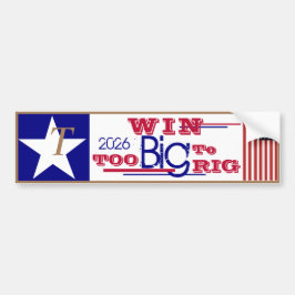 T is for Trump Big Win  Autoaufkleber