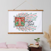 T ist für Dankeschön Tapestry Wandteppich Mit Holzrahmen (Schlafzimmer)