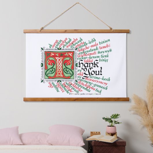 T ist für Dankeschön Tapestry Wandteppich Mit Holzrahmen (Schlafzimmer)