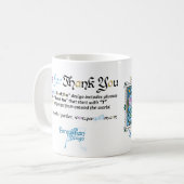 T ist für Dankeschön Tasse - Blue & Gold (Vorderseite Links)