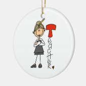 T ist für Lehrer Keramikornament (Links)