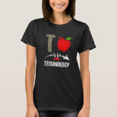 T ist für Technologie Leopard Technologie Lehrer S T-Shirt (Vorderseite)