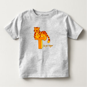 T ist für Tier-T - Shirt des Tigers orange Kinder